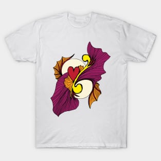 Abstract Dragon Heart, Warm Tones T-Shirt